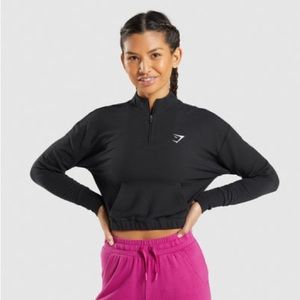 Gymshark Pippa Training Pullover - Black, size medium